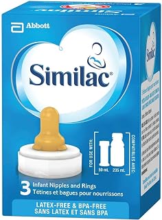 Abbott Laboratories Similac Infant Standard Flow Nipple and Ring, 3 Pack 3 count