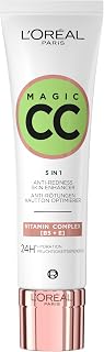L'Oréal Paris Magic CC Cream Transforming Formula for Anti-Redness 30 ml | With Vitamins B5 and E, Colour Correcting, Lightweight Hydrating Formula, Natural Glowy Finish