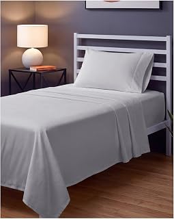 Sleepy Town 3 Piece Sheet Set - Extra Soft, Cozy & Cooling - Easy Care - Shrinkage or Fade Resistant - Brushed Microfiber - Deep Pockets (Light Grey)