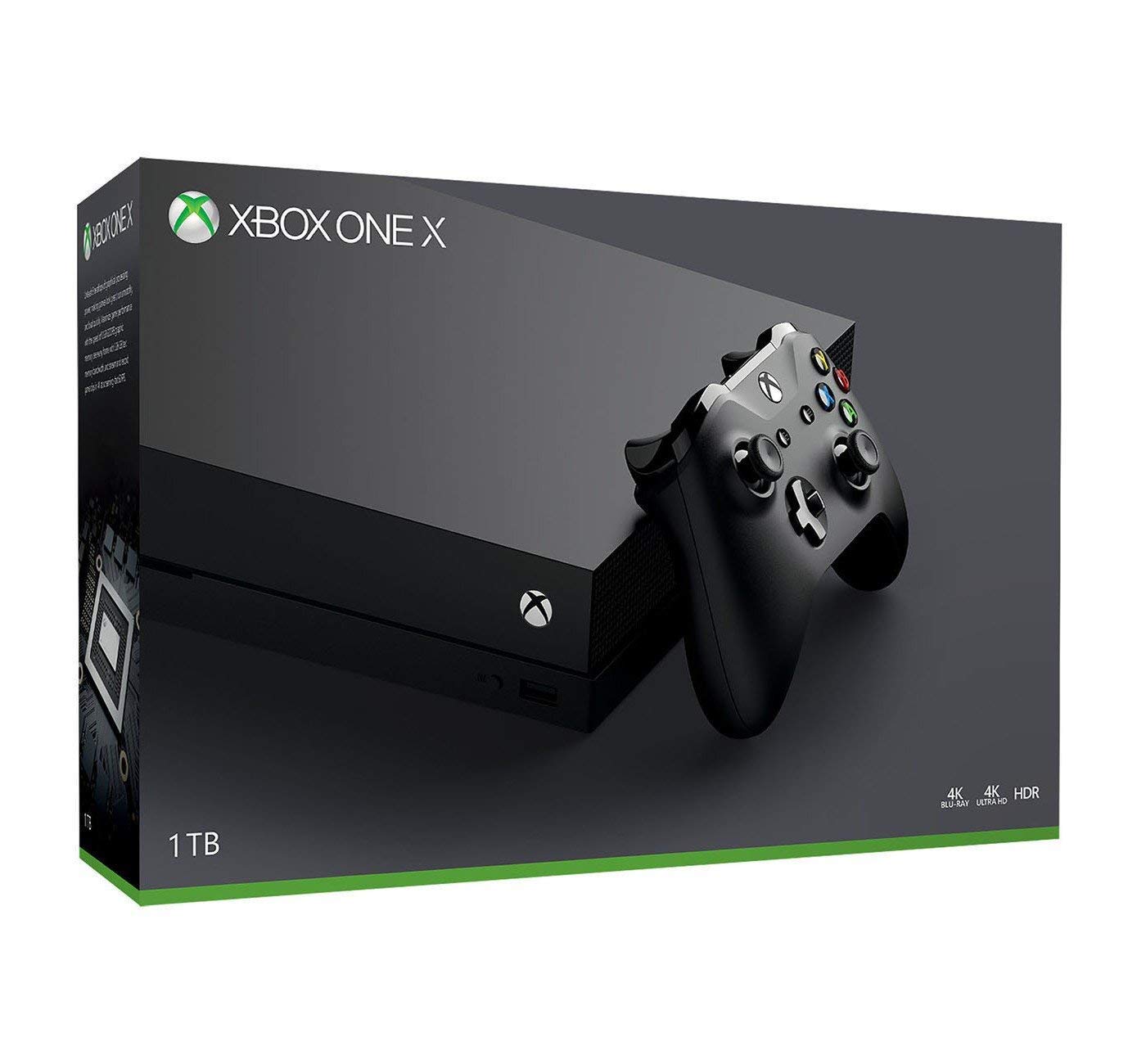 Microsoft Xbox One X 1TB Console with Wireless Controller: Enhanced, HDR, Native