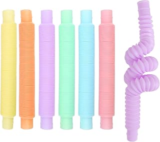 VEYLIN Pop Tubes, 6PCS Fidget Toys for Kids, Sensory and Learning Toys for Toddlers