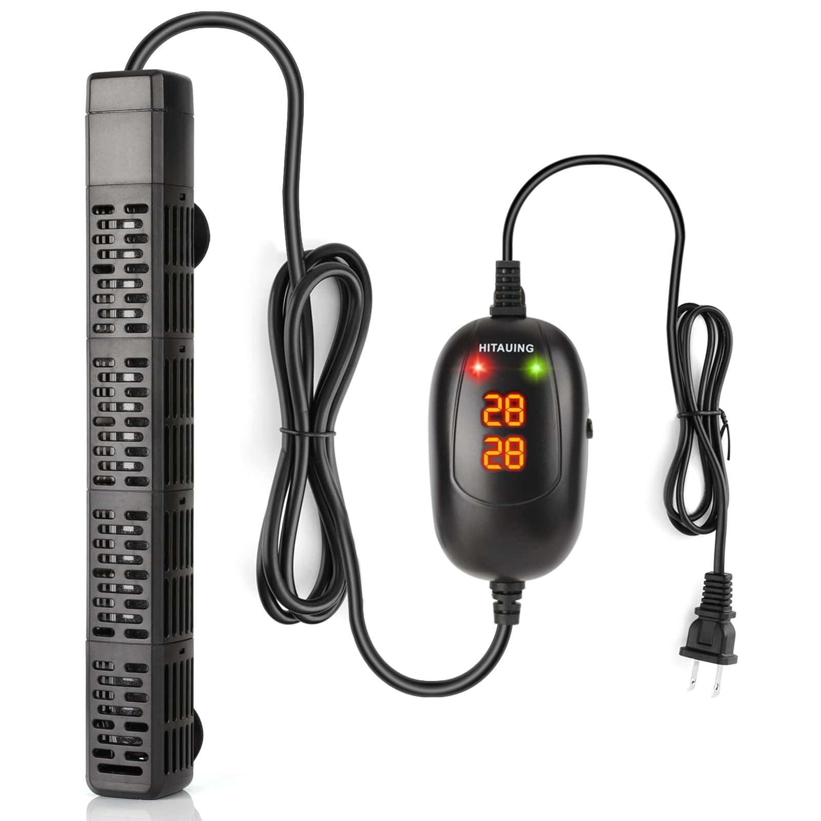 HiTauing Aquarium Heater, 50W/100W/200W/300W/500W Submersible Fish Tank Heater w