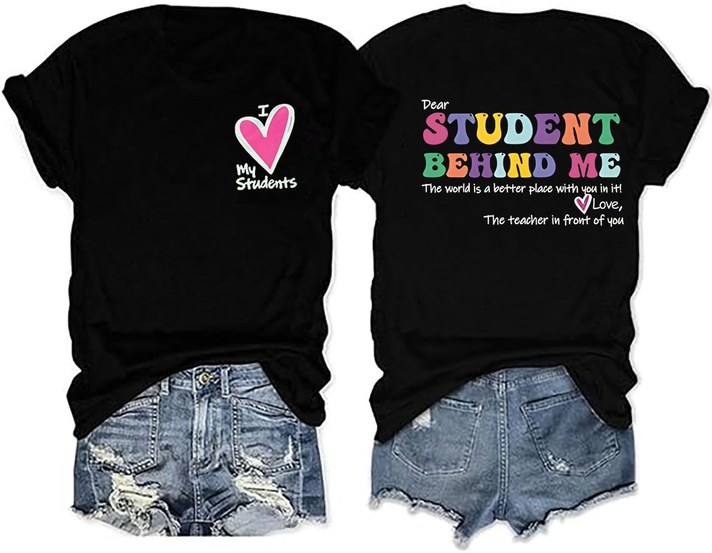 Dear Student Women's Inspirational Teacher Shirt - Short Sleeve Tee Top