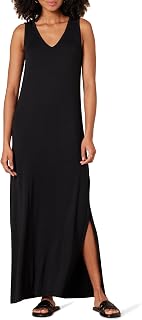 Amazon Essentials Women's V Neck Side Slit Jersey Maxi Maxi Dress