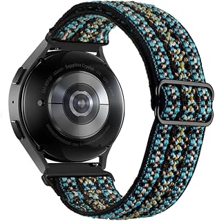 20mm 22mm Elastic Band for Samsung Galaxy Watch 7/6/5/4/FE 40mm 44mm/Watch 6 & 4 Classic 42mm 46mm 43mm 47mm/Watch 5 Pro 45mm/3 1.8" .614 In/Active 2 Nylon Sport Strap for