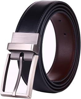 Mens Belt, 1.25" Reversible Belt, Gift for Men, Casual, Golf Trousers, Shirts, One Back for 2 Sides