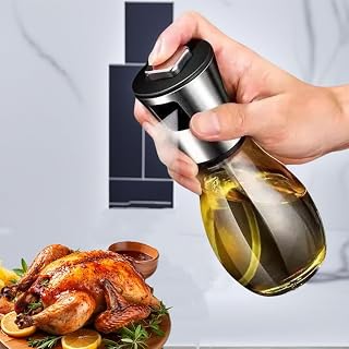 Oil Sprayer for Cooking, 200ml Mister Bottle for Cooking, Baking and Air Fryer, Oil Dispenser, Essential for Cookware