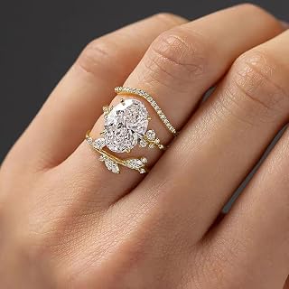 Set of 3 Stackable Rings for Women 4 Prongs Cubic Zirconia Different Styles