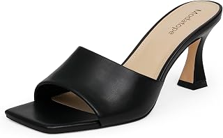 Modatope Womens Heeled Sandals Open Square Toe Heels for Women