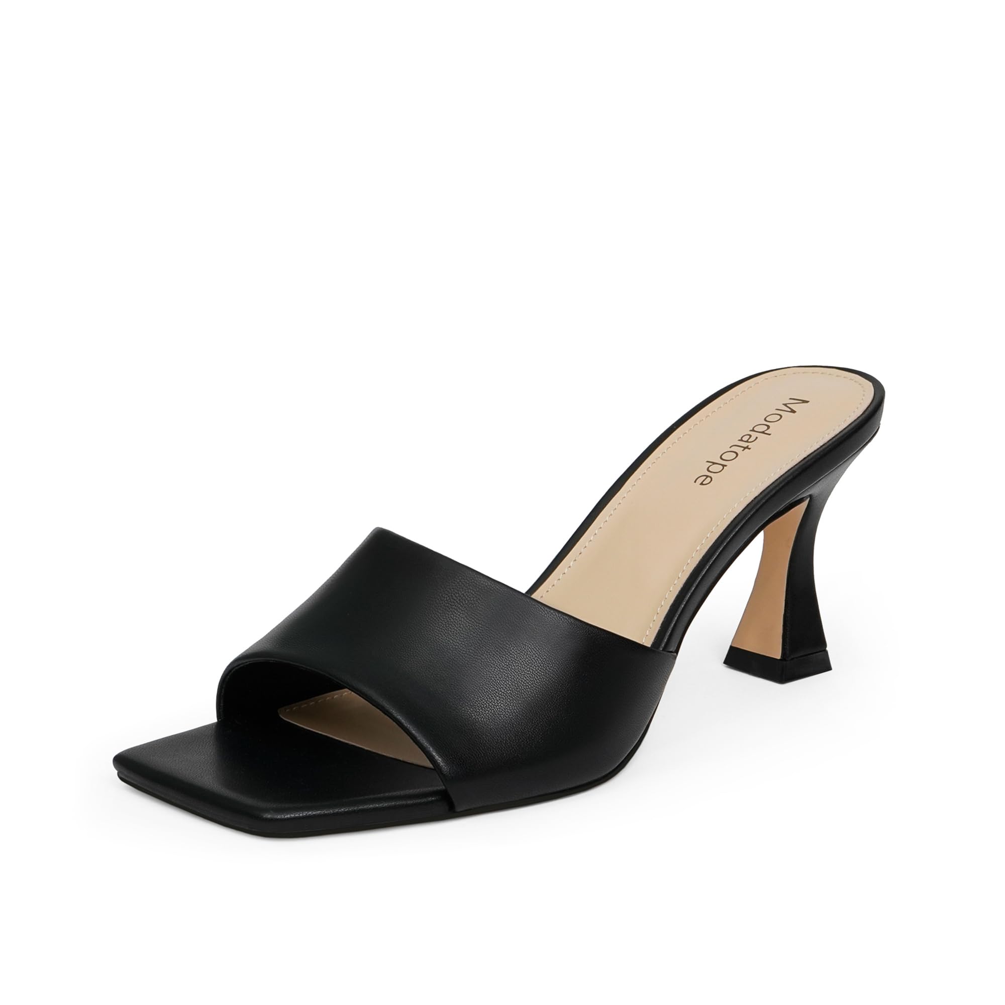 Modatope Womens Heeled Sandals Open Square Toe Heels for Women