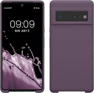 kwmobile Case Compatible with Google Pixel 6 Pro Case - TPU and Silicone Anti-Shock Case - Suitable Wireless Charging - Pale Iris