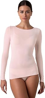 Lovable Modal and Cashmere Long Sleeve Sweater with Boat Neck
