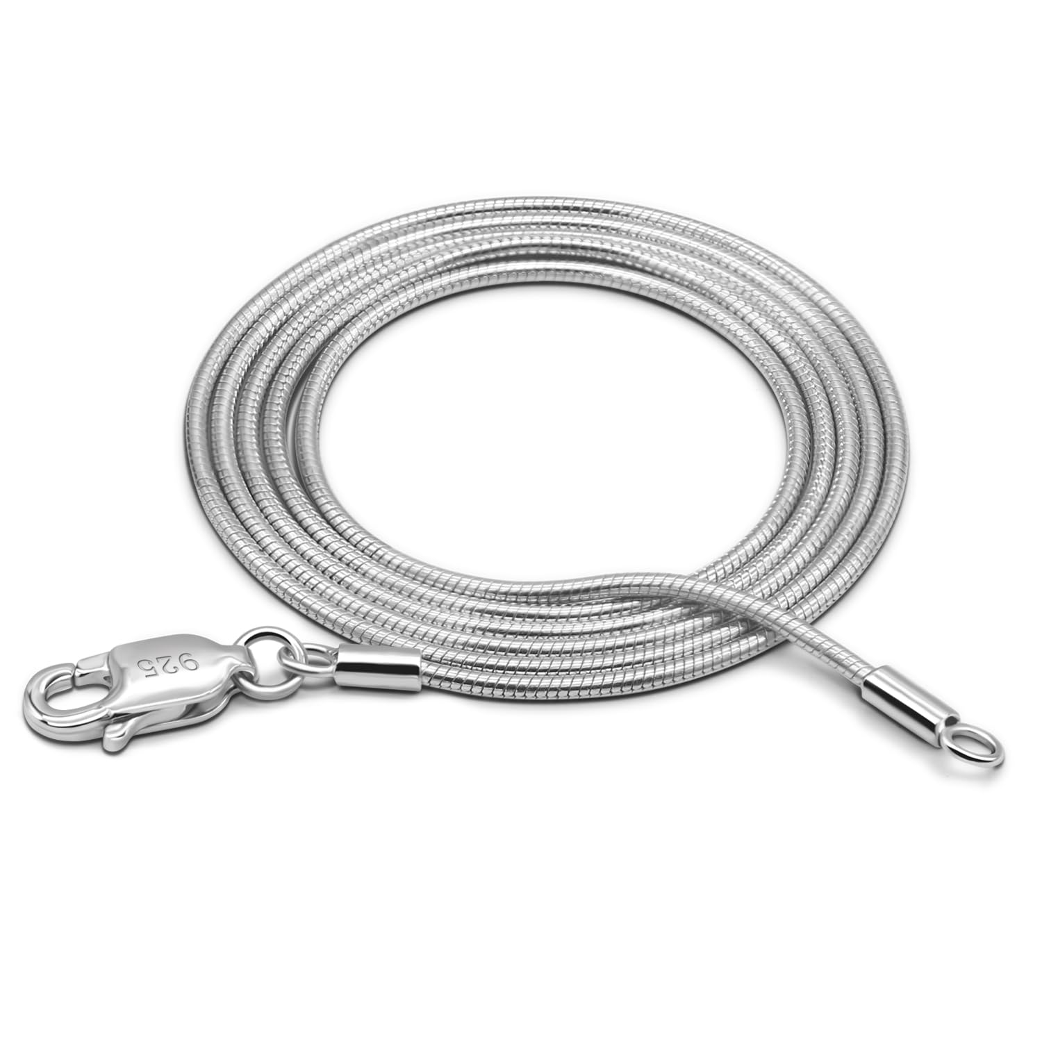 Dankadi Women 925 Sterling Silver Magic Snake Chain Necklace- Men 1.2MM Solid Sn