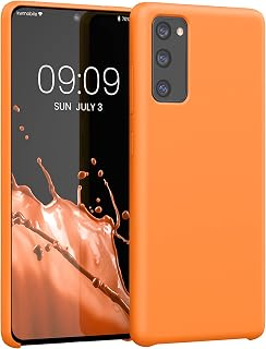 kwmobile Mobile Phone Case for Samsung Galaxy S20 FE Case - Silicone Case - Wireless Charging - Protective Cover in Fruity Orange