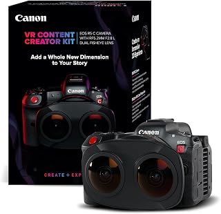 Canon VR Content Creator Kit - EOS R5 C Full-Frame Hybrid Camera and RF5.2mm F2.8 L Dual Fisheye Lens, for Video Professionals