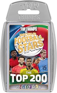 Top Trumps World Football Stars Top 200 Card Game – Chrome Silver Pack