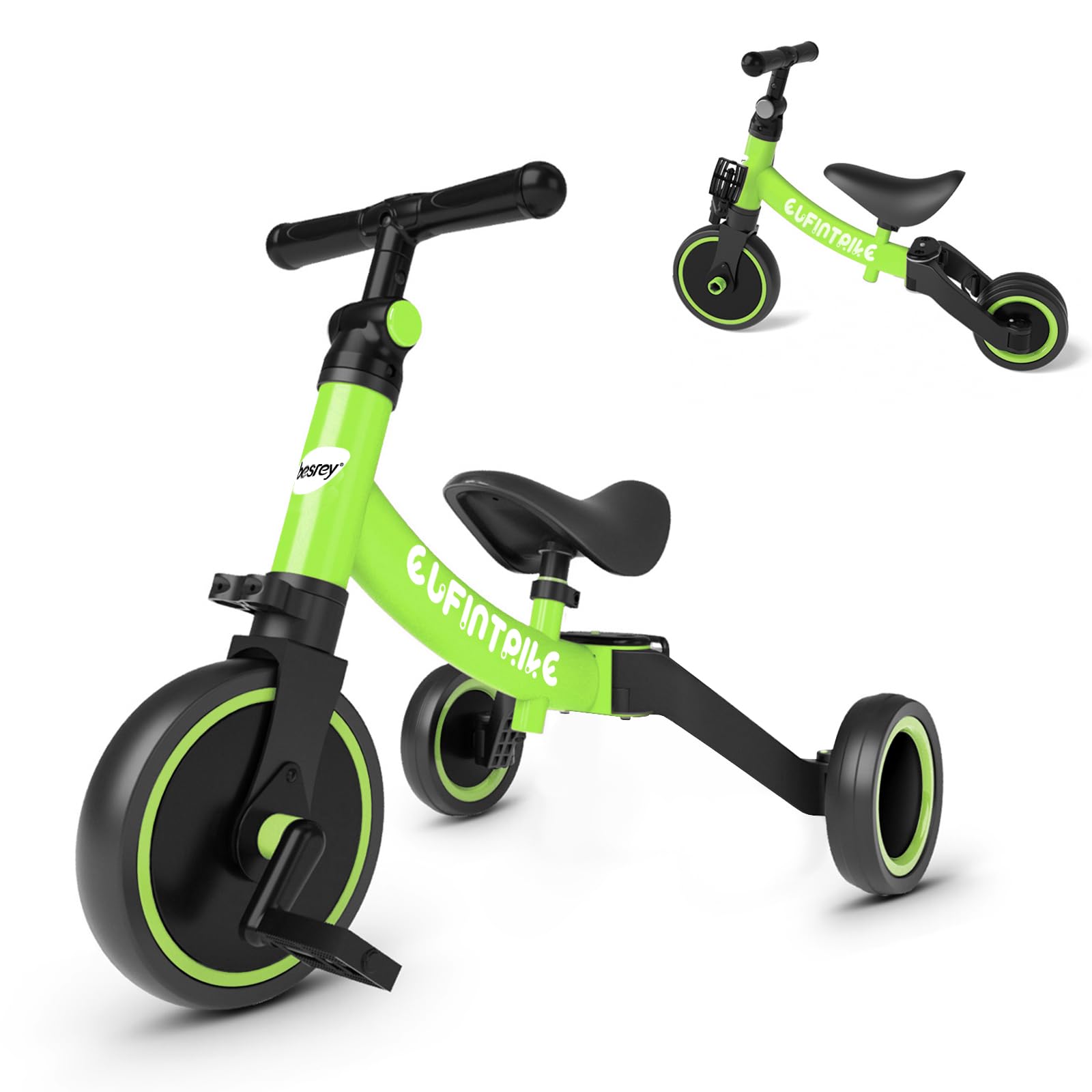 besrey 5 in 1 Toddler Bike for 1-4 Years Old Kids