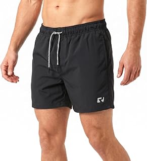 RIPT Men’s Quick Dry Swim Shorts Mesh Lining Drawstring UV 50 Beach Trunks | Lightweight fabric, Breathable material, Elastic Waistband, Board Shorts, Swimming Trunks, beach activities, casual wear