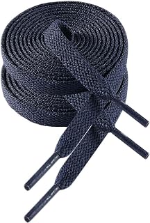 VSUDO Flat Shoelaces for Trainers, Flat Laces for Sneakers – Economical, 8 mm Wide, 29 Colours 14 Lengths to Choose, 1 Pair or 2 Pairs