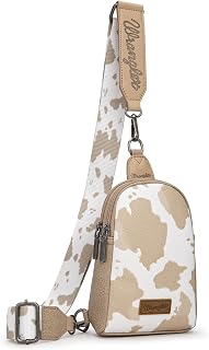 Wrangler Small Sling Bag for Women Leather Crossbody Bags Purse Fanny Packs