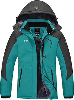 YSENTO Women's Winter Jacket Waterproof Soft Shell Warm Fleece Jacket with Removable Hood