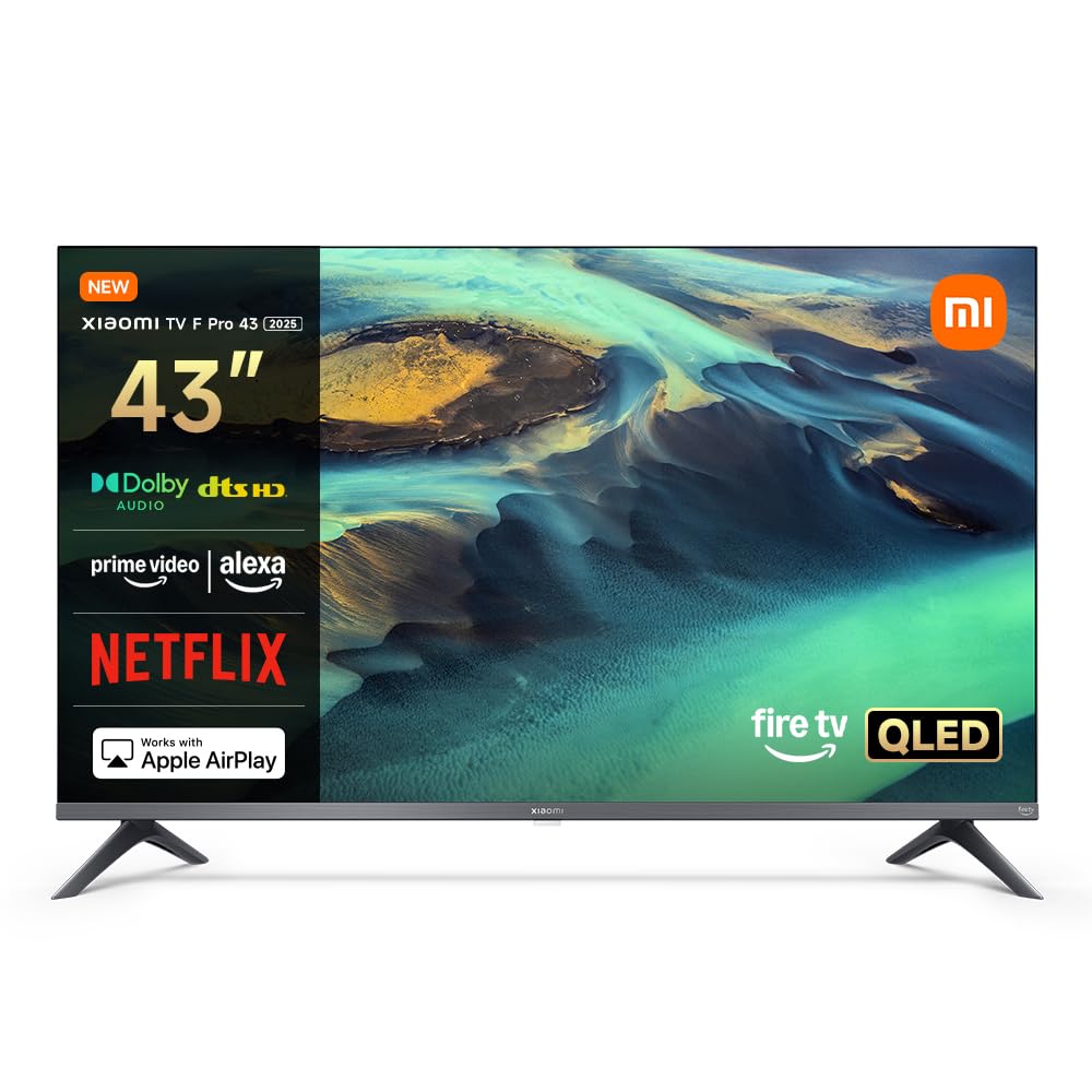 XIAOMI TV F Pro 43 2025, 43 Inch (101 cm) 4K QLED Smart TV, Fire TV, HDR10+ | ME