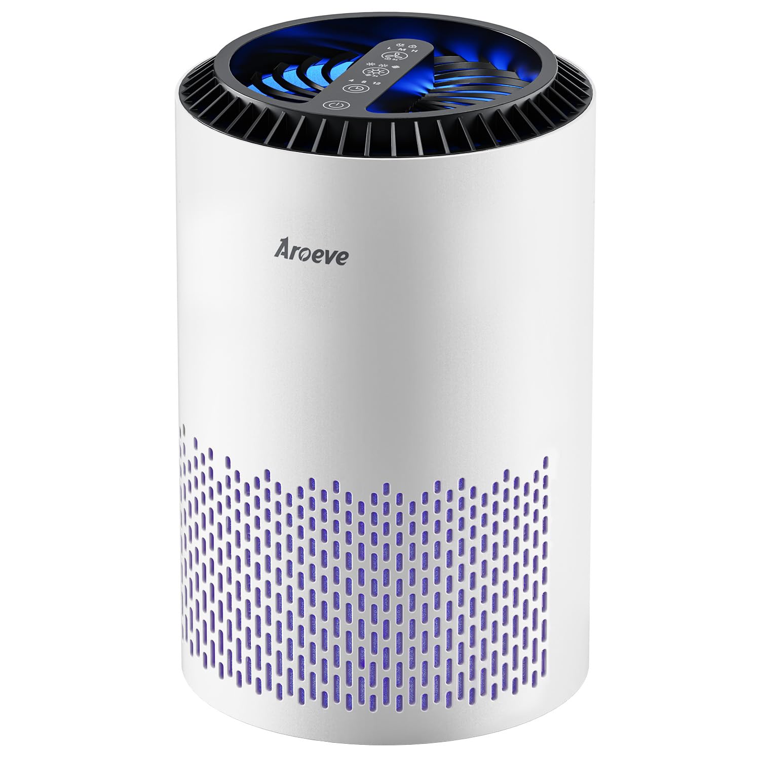 AROEVE Air Purifiers for Bedroom with Sleep Mode Speed Control-MK01A(White) | Fi