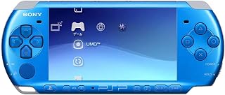 Sony PSP Slim and Lite 3000 Series Handheld Gaming Console with 2 Batteries (Blue)(Renewed)