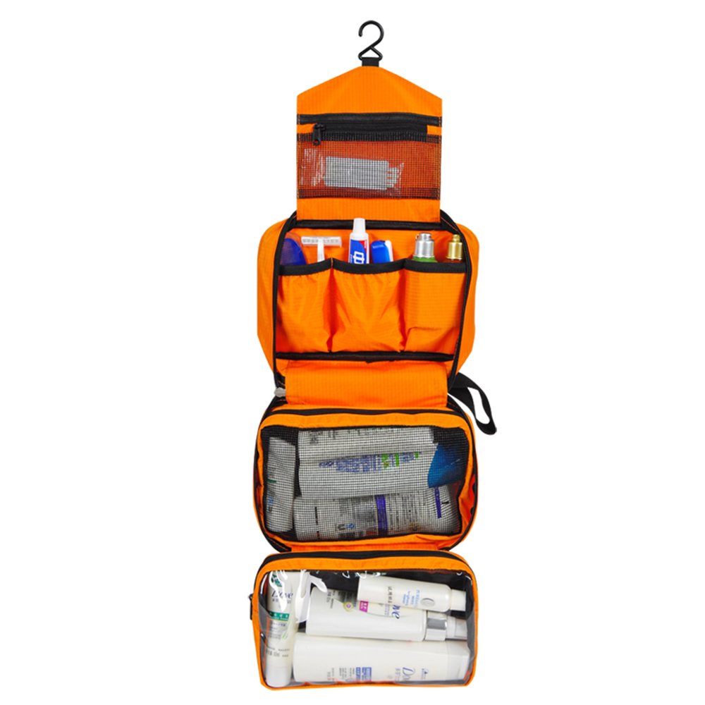 jiemei Hanging Toiletry Bag Waterproof, Travel Wash Bag for Men & Women with 4 C