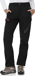 TBMPOY Pantaloni da sci da donna foderati in pile, impermeabili, invernali, caldi, termici, softshell, isolati