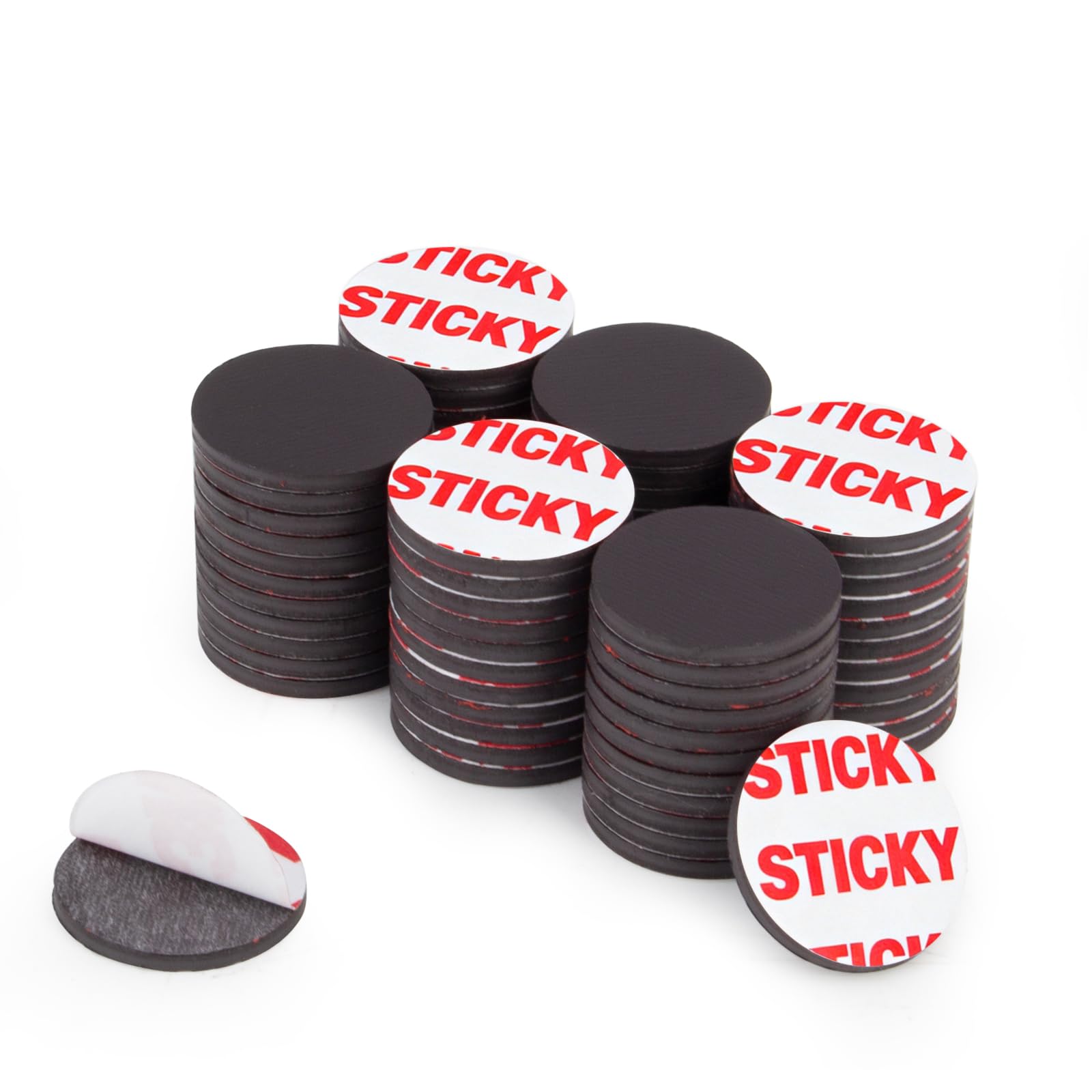 Towjug Round Magnets with Adhesive Backing 0.8" x 0.08", 30 Magnetic Dots | Anis