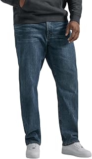 [Giekis] Lee Men's Big & Tall Legendary Relaxed Straight Jean, Lieutenant, 50W x 30L