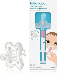 Frida Baby Medicine Pacifier Syringe, Accu-Dose Paci, Medi Frida, Fuss Free | Dispenser for Mess & Fuss Free Medicine Use, Baby-Safe Pacifier Design, Easy to Use for Babies and Toddlers