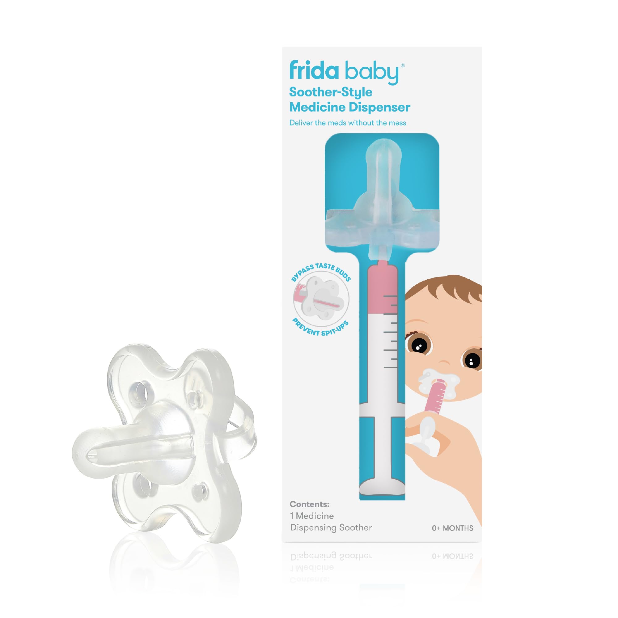 Frida Baby Medicine Pacifier Syringe, Accu-Dose Paci, Medi Frida, Fuss Free | Di