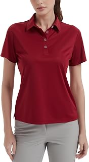Womens Polo Shirts UPF 50+ Quick Dry Short Sleeve Collared Golf Shirt