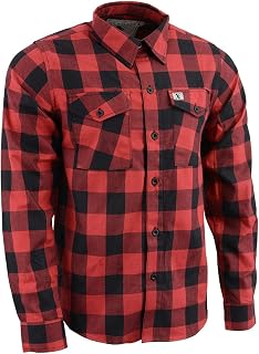 Milwaukee Leather Men’s Casual Cotton Flannel Plaid Long Sleeve Button Down Cotton Shirts