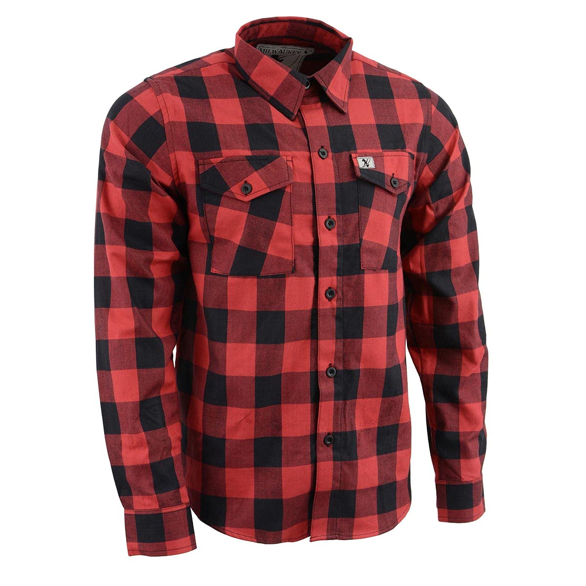 Milwaukee Leather Men’s Casual Cotton Flannel Plaid Long Sleeve Button Down Cott