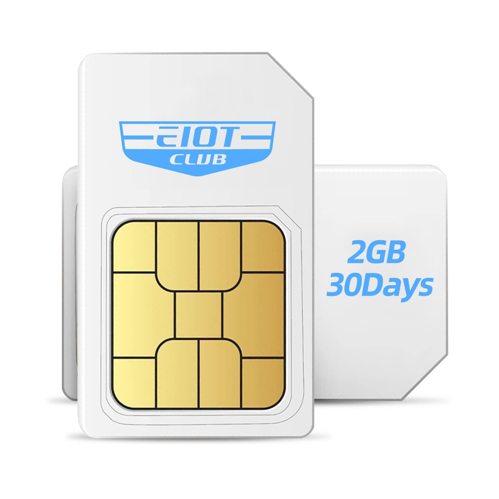 EIOTCLUB Data SIM Card for Unlocked IoT Devices, 2GB 30-Day, Dual Network | Unlo