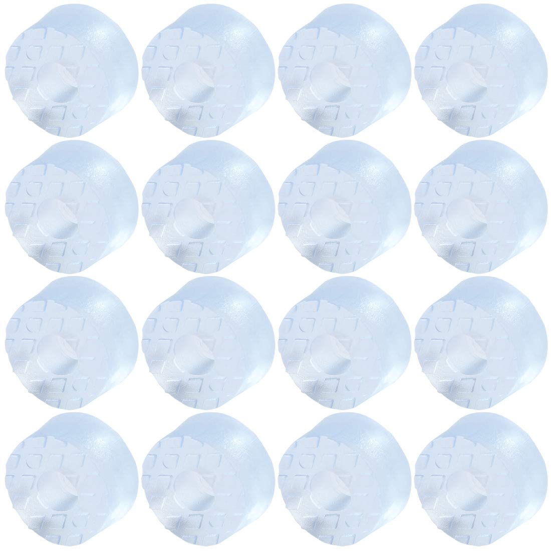 16 Pcs 15mm Round Rubber Feet Anti Slip Floor Floor Feet Furniture Table Desk Ch