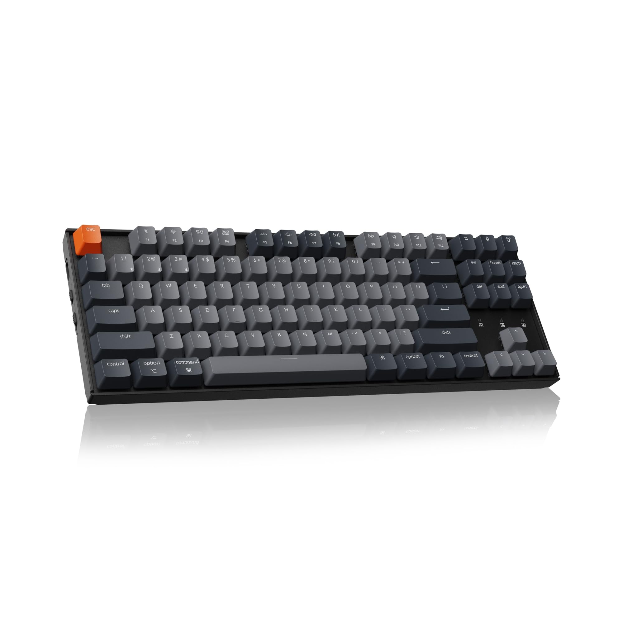Keychron K8 Tenkeyless Wireless Mechanical Keyboard for Mac, White Backlight, Bl