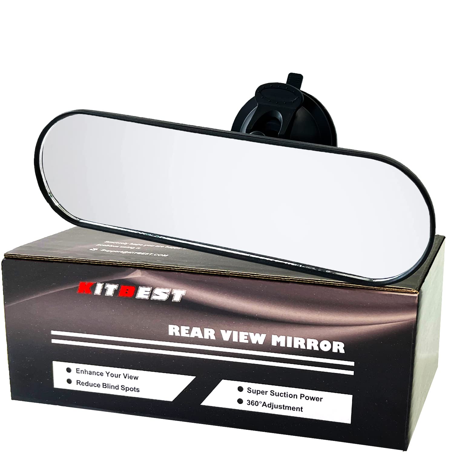 KITBEST Driving Test Instructor Mirror for Rear View, Strong Suction, 220mm | Ex