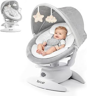 Zoicay 3-in-1 Baby Swing for Infants with Removable Rocker,Motion Detection