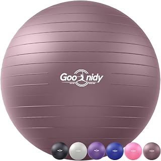 Soft Exercise Ball, Yoga Pregnancy Ball Chair, Pilates Equipment with Pump | Anti-Burst Supports 2200lb for Workout Medicine Birthing Physical Therapy Stability Excersing Birth Swiss Fitness Gym