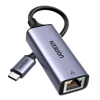 UGREEN USB C to Ethernet Adapter, Gigabit Wired Network Adapter | Aluminum RJ45 1000Mbps Thunderbolt LAN Adaptor Compatible with MacBook Pro/Air, iPhone 17 Pro Max, Steam Deck(Grey Type C)