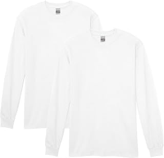 Gildan Adult Heavy Cotton Long Sleeve T-Shirt, Style G5400, 2-Pack