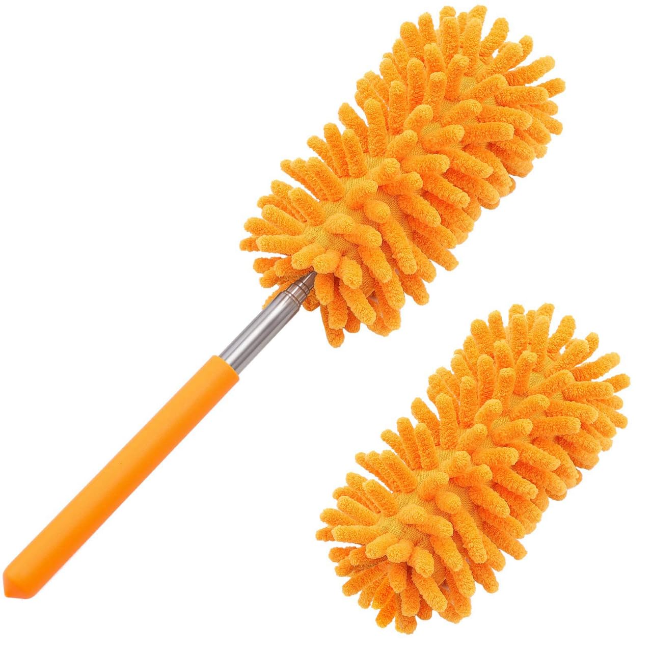 Duster for Cleaning, 10-29" Extension Pole, 2 Washable Heads, Yellow | Microfibe