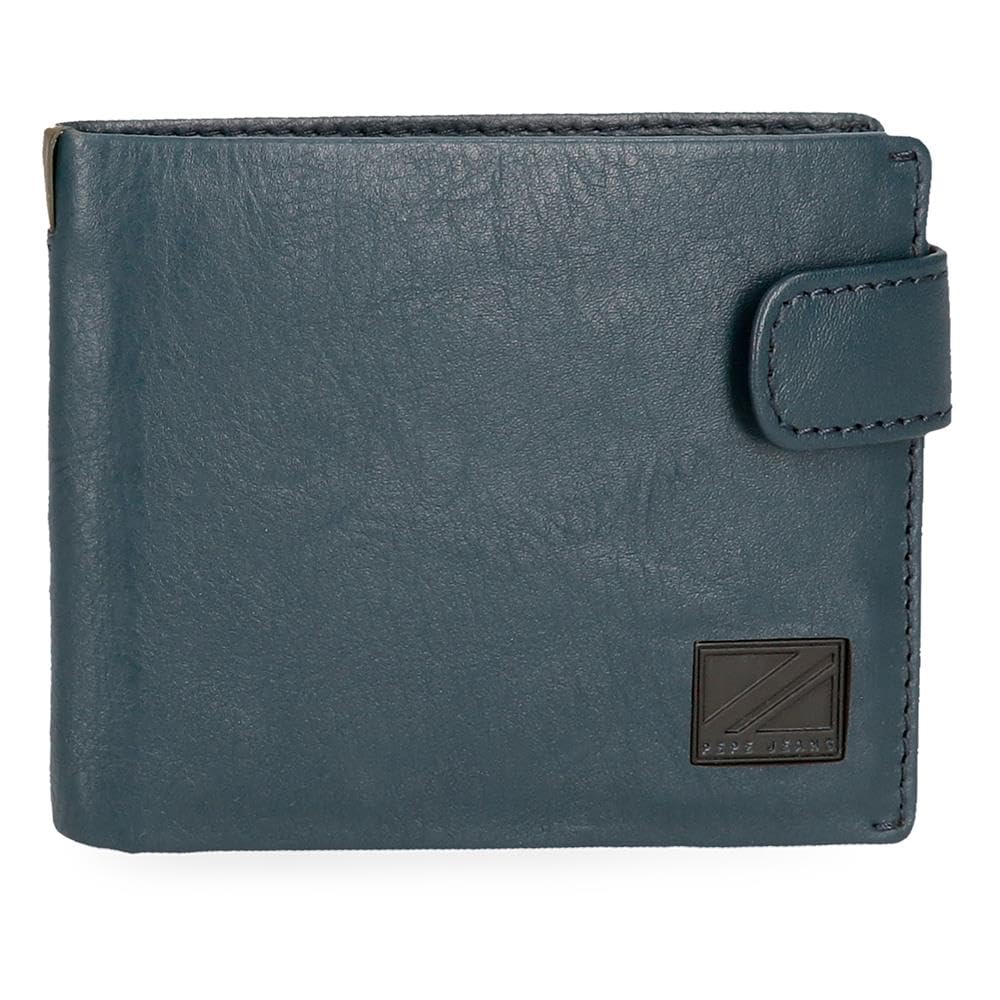 Pepe Jeans Marshal Wallets and Purses in Cowhide Leather, Black, Brown, Blue and