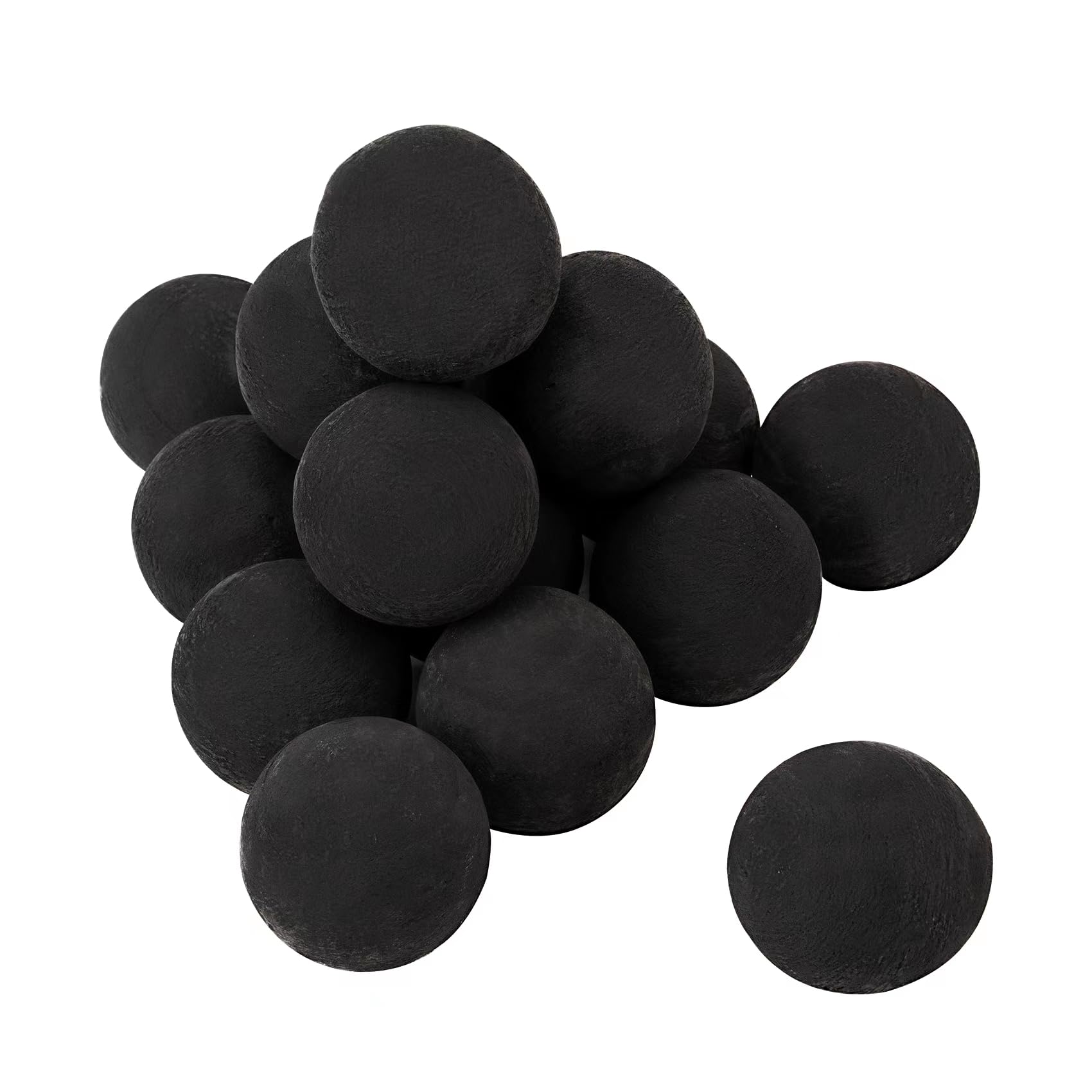 Skyflame Ceramic Fire Pit Balls, Set of 15 Round Fire Stones Set | 3 Inch Gas Fi