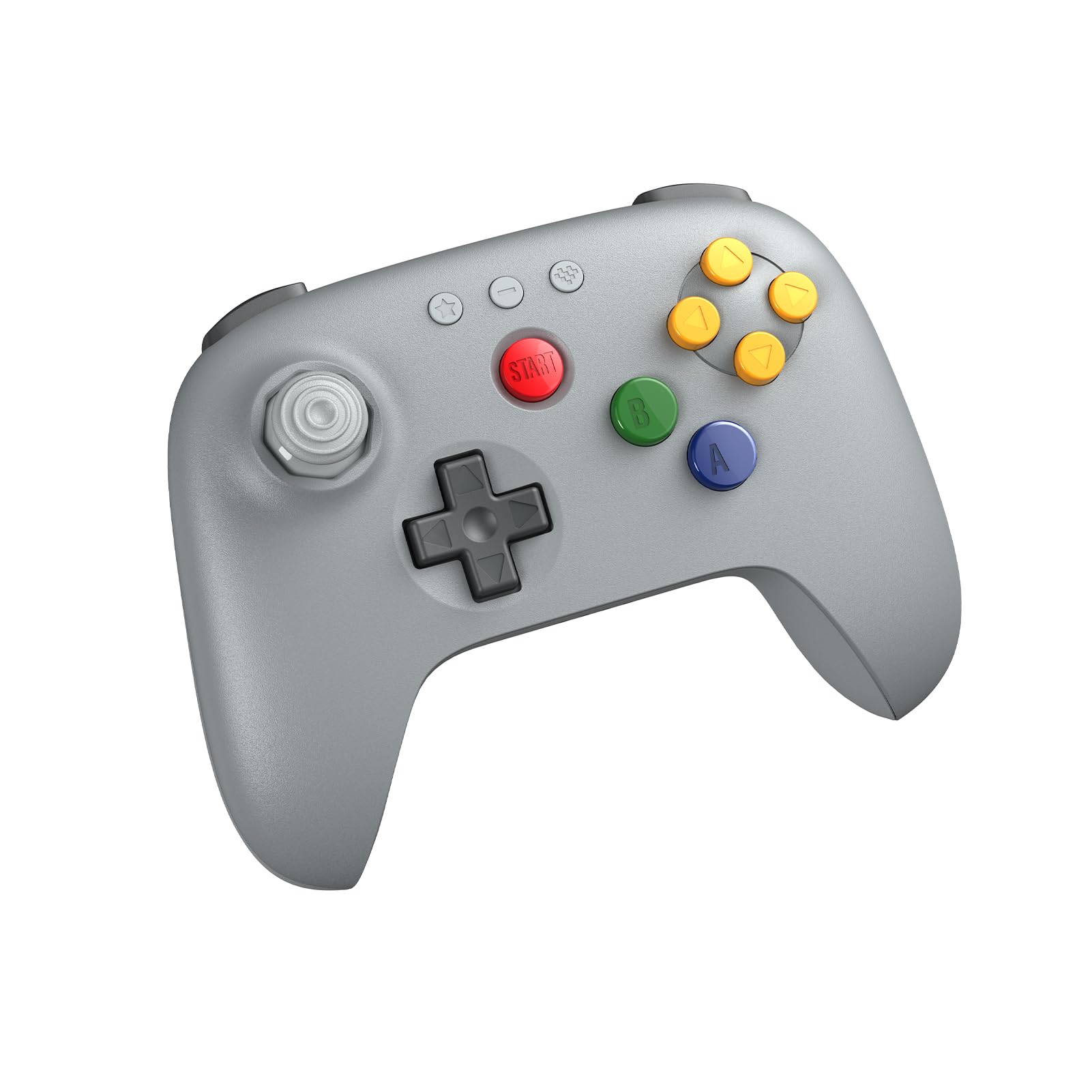 8Bitdo 64 Bluetooth Controller for Analogue 3D, Grey | Switch/Switch 2, Windows 