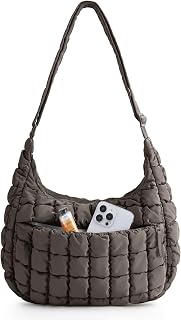 BAGSMART Bolso cruzado acolchado para mujer, bolso de hombro suave y esponjoso para uso diario